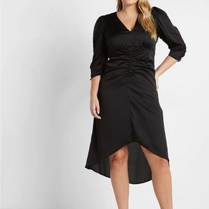 Final price🌟Express Satin Ruched Midi Dress NWT